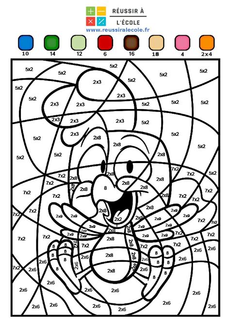 Coloriage Magique Table De Multiplication Ce1