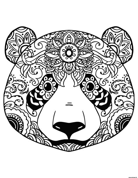 Coloriage Mandala Panda