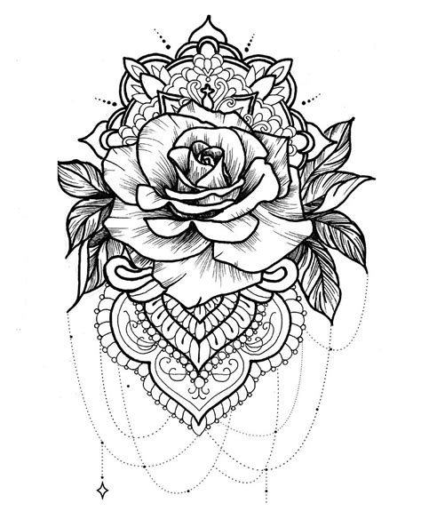 Coloriage Mandala Rose