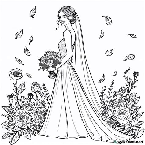 Coloriage Mariee