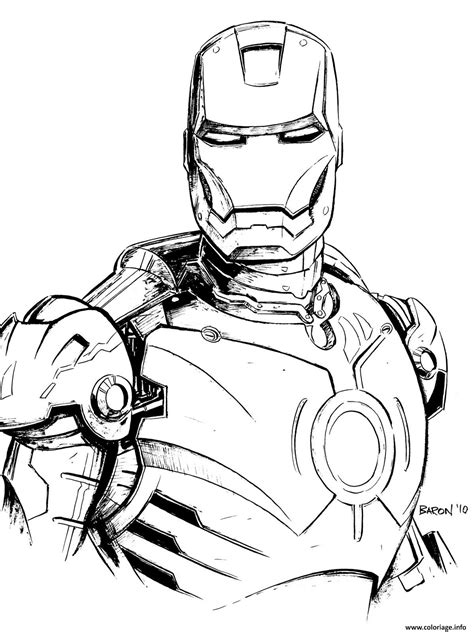 Coloriage Marvel Iron Man Watch