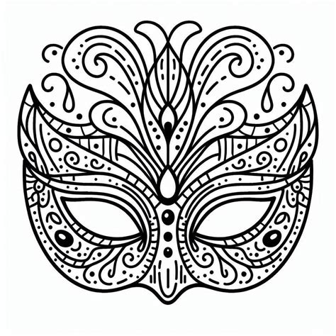 Coloriage Masque Carnaval