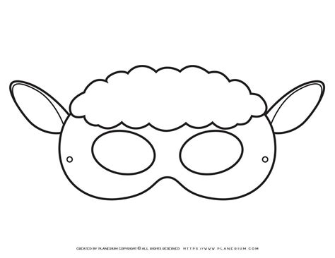 Coloriage Masque Mouton