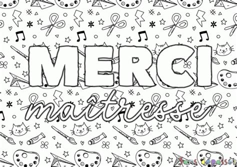 Coloriage Merci Maitresse
