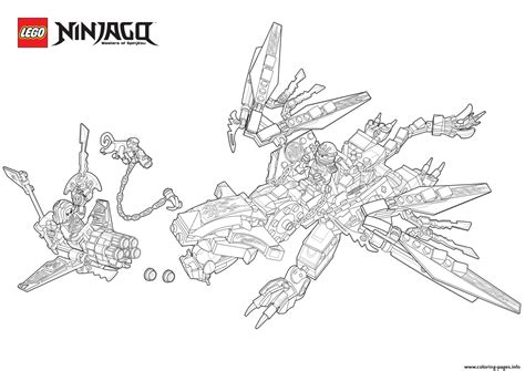 Coloriage Ninjago Dragon D Or Lego Ninjago