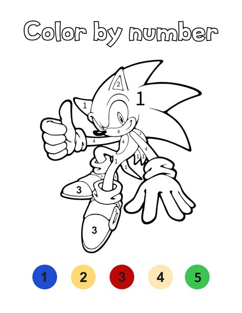 Coloriage Numero Sonic