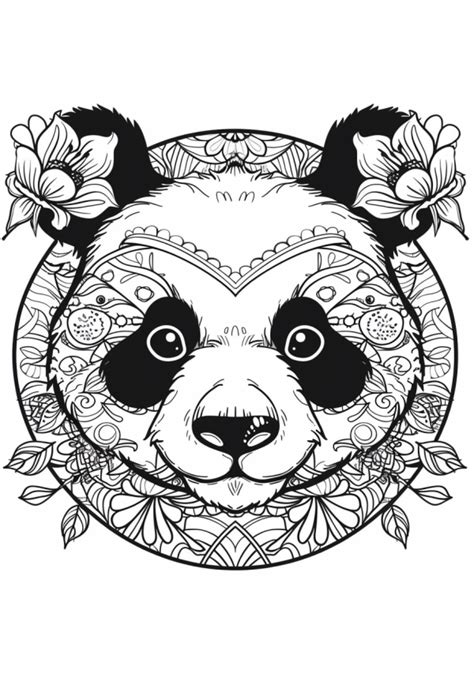 Coloriage Panda Mandala
