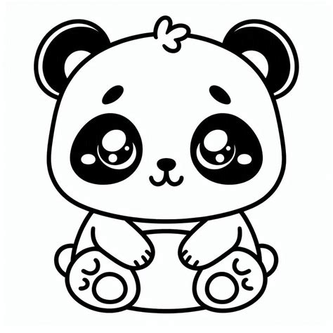 Coloriage Panda Mignon