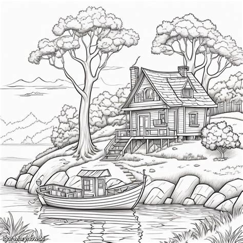 Coloriage Paysage Difficile