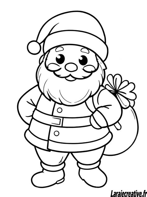Coloriage Pere Noel Simple