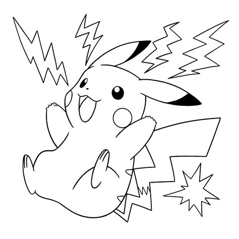Coloriage Pikachu à Imprimer Gratuit