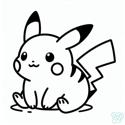 Coloriage Pikachu Pdf