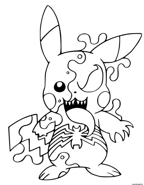 Coloriage Pikachu Venom