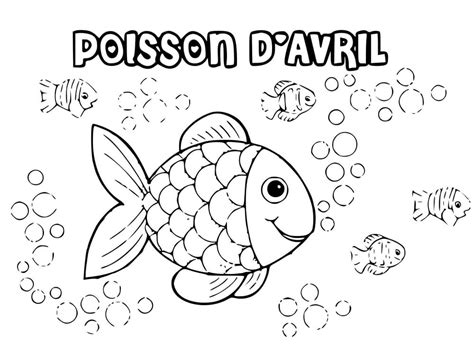 Coloriage Poisson Avril