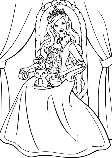 Coloriage Princesse Barbie