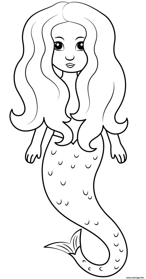 Coloriage Queue De Sirene