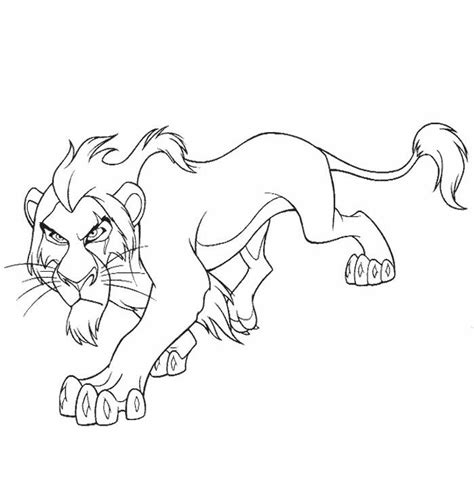 Coloriage Roi Lion Scar