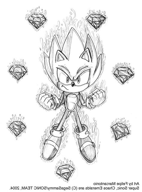 Coloriage Sonic Doré