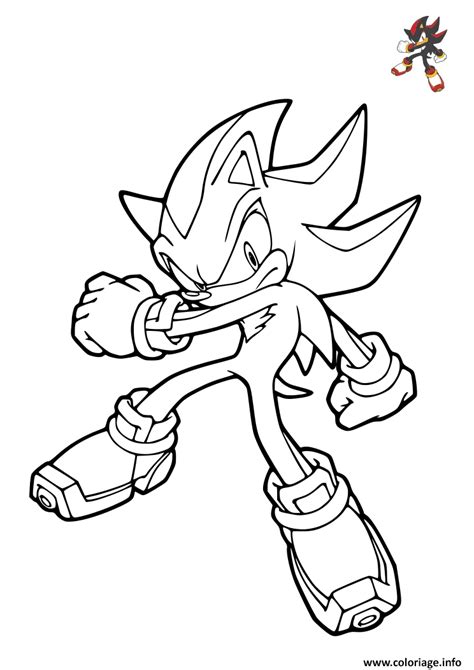 Coloriage Sonic Shadow