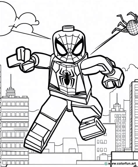 Coloriage Spiderman Lego