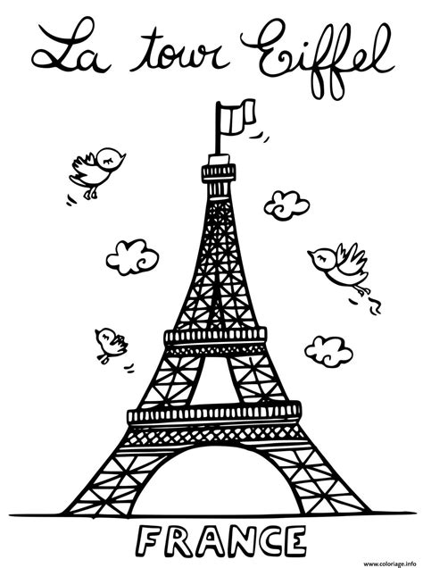 Coloriage Tour Eiffel Agrovet