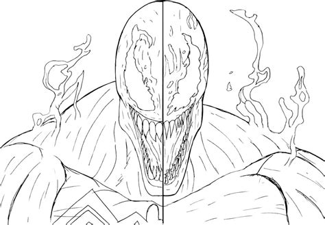Coloriage Venom Vs Carnage Drawing