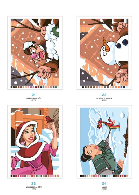 Coloriages Mystères Disney Hiver