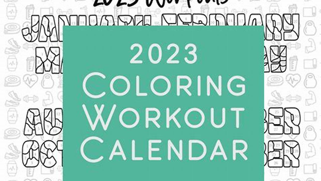 Coloring Workout Calendar Pdf