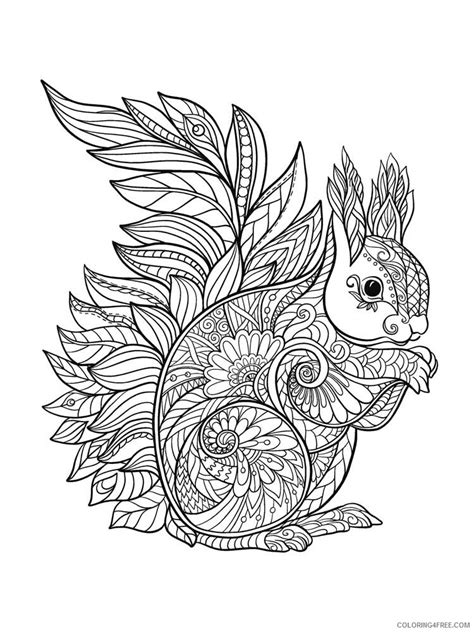 Coloring Adult Zentangle Squirrel