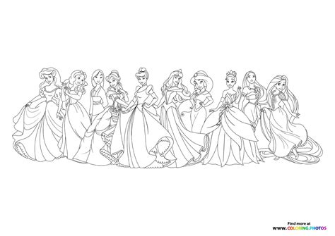 Coloring Book Pages Disney Princesses