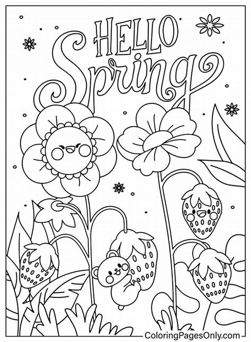 Coloring Book Spring