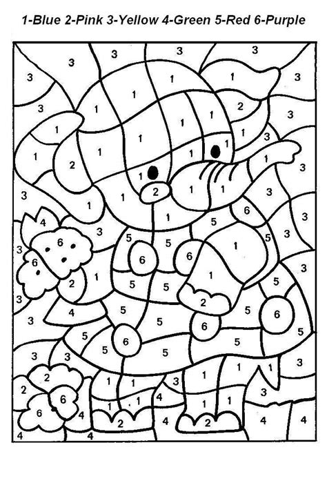 Coloring By Numbers For Kids Printable