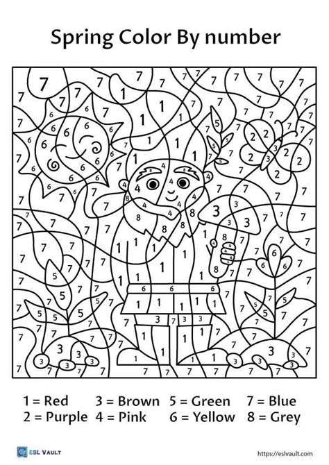 Coloring By Numbers Spring