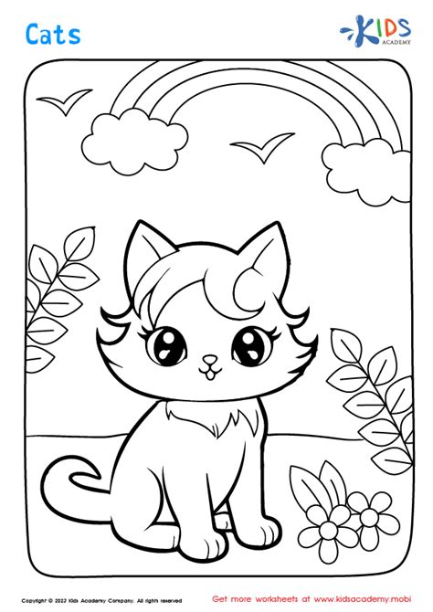 Coloring Cat Worksheet