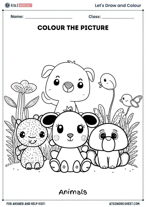 Coloring Kids Drawing Worksheet