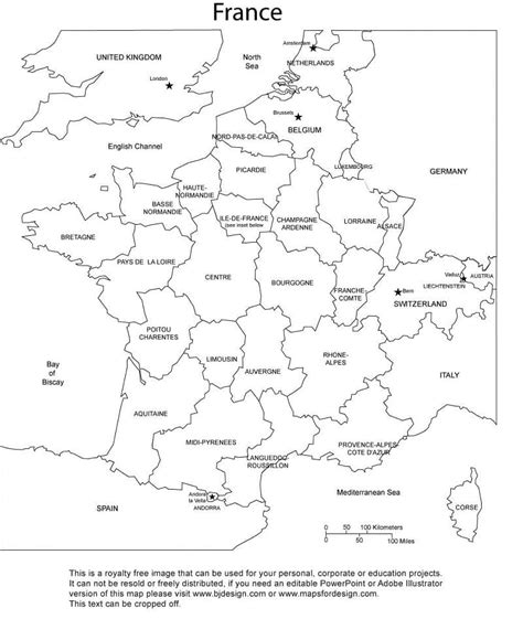 6 Best Images of Printable Map Of France Free Printable France Map