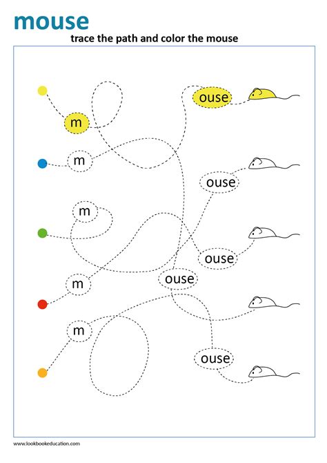 Coloring Mouse Worksheet For Grade 1