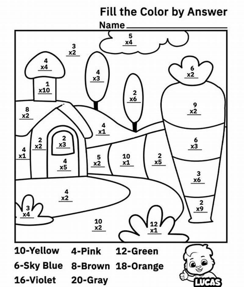 Coloring Multiplication Worksheet