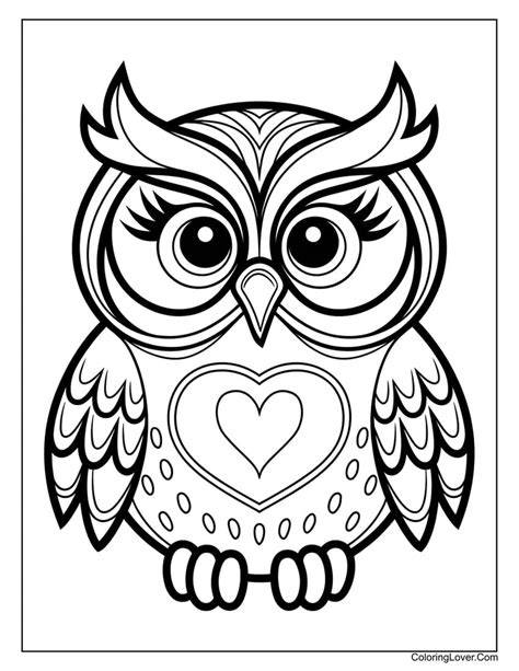 Coloring Owl Pages