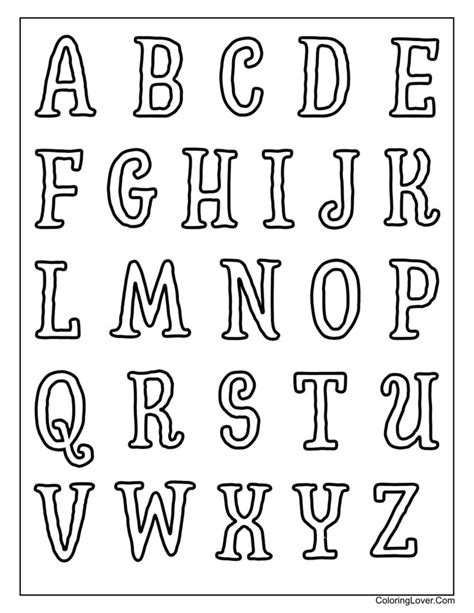 Coloring Page Alphabet Letters