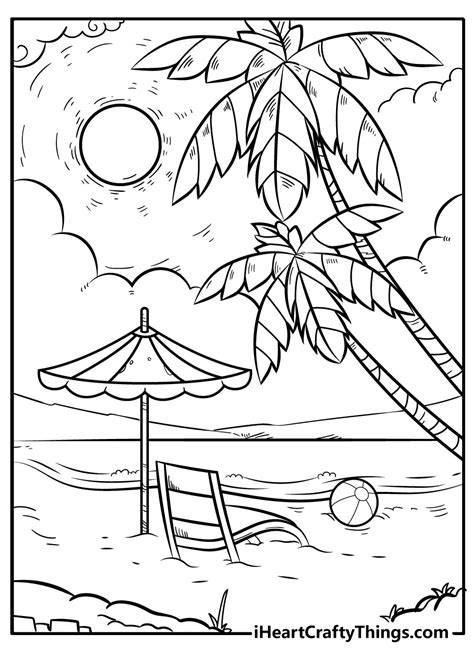 Coloring Page Beach