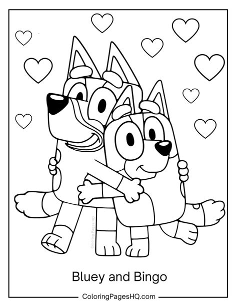 Coloring Page Bluey