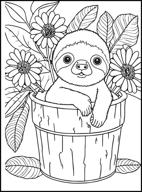 Coloring Page Cute Animals