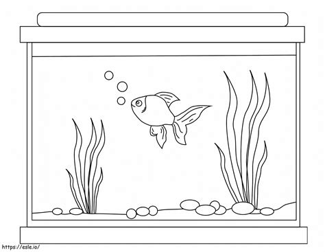 Coloring Page Fish Tank