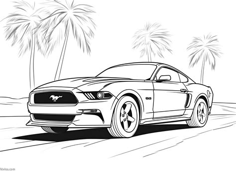 Coloring Page Ford Mustang