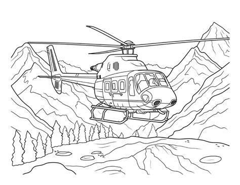 Coloring Page Helicopter