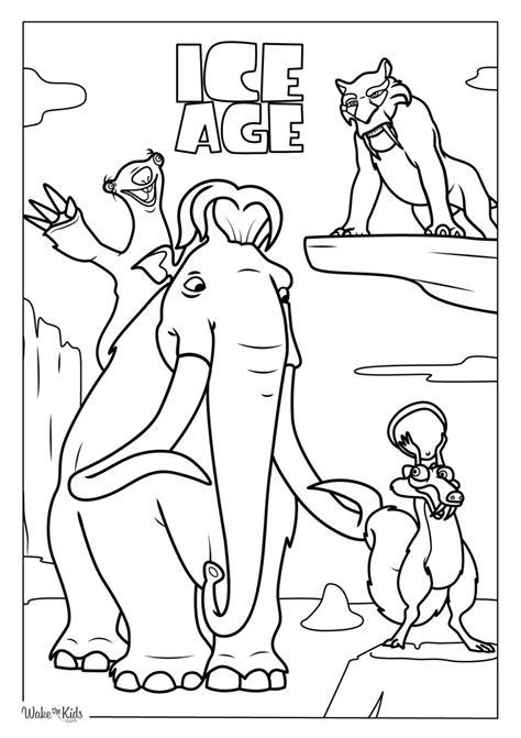 Coloring Page Ice Age