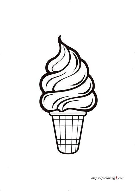 Coloring Page Ice Cream Cone