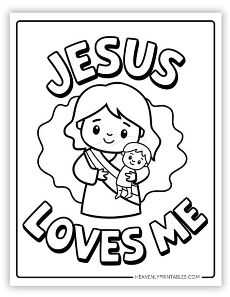 Coloring Page Jesus Loves Me