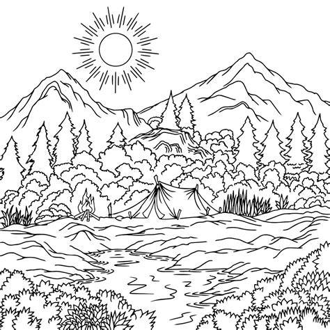 Coloring Page Landscape